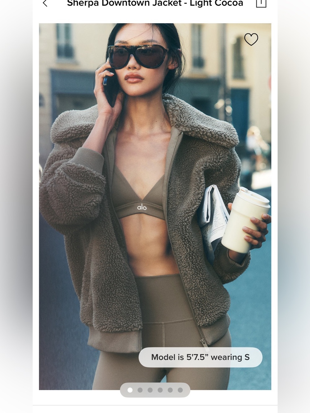 Alo yoga Sherpa downtown jacket